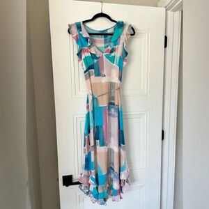 Tyler Boe beautiful watercolor dress